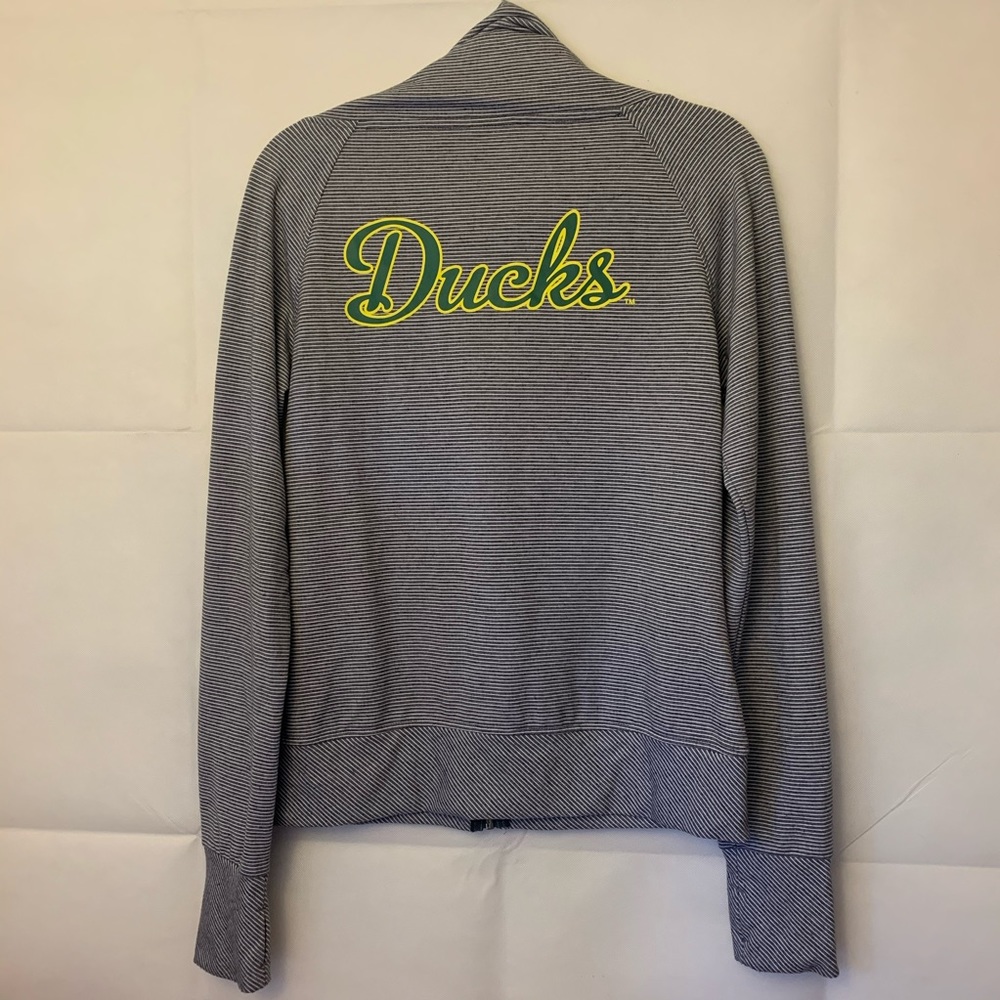 Large- Striped U of O Zip Up